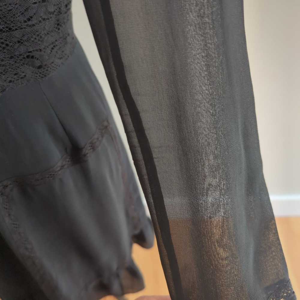 Vanessa Bruno Athe 100% Silk Sheer Ruffle Lace Dr… - image 10