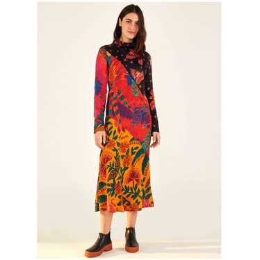 Farm Rio Mixed Diagonal Prints Midi Dress in Mix … - image 1