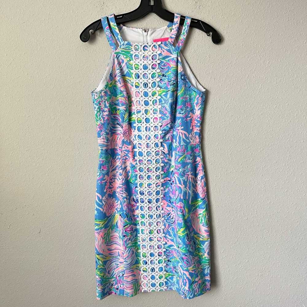 Lilly Pulitzer Pearl Stretch Shift Dress Sz 0 - image 2