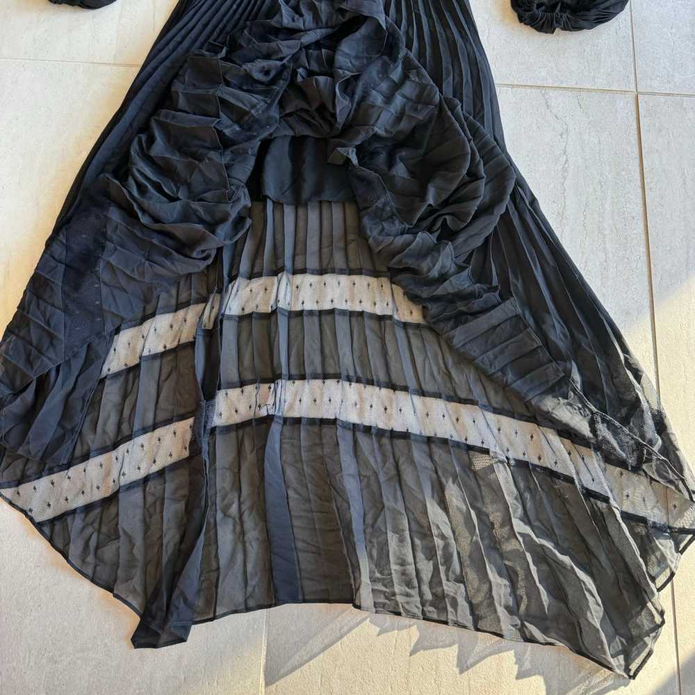 The Kooples Paris Long Maxi Pleated Dress Black S… - image 10