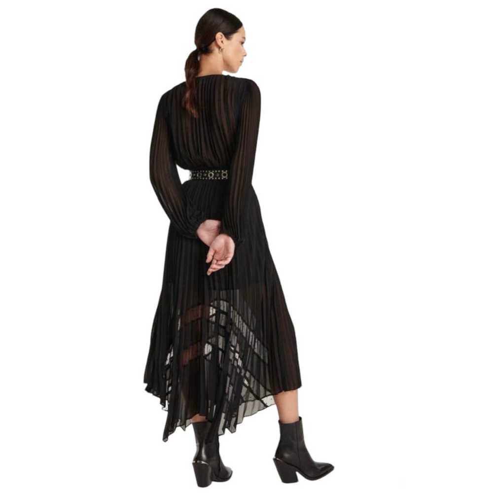 The Kooples Paris Long Maxi Pleated Dress Black S… - image 2