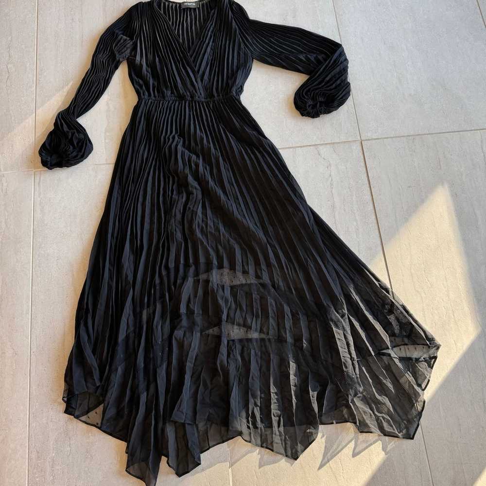 The Kooples Paris Long Maxi Pleated Dress Black S… - image 6