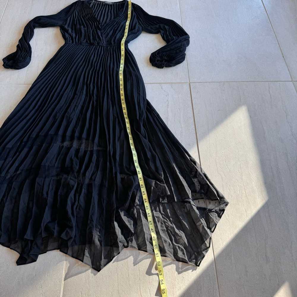 The Kooples Paris Long Maxi Pleated Dress Black S… - image 9