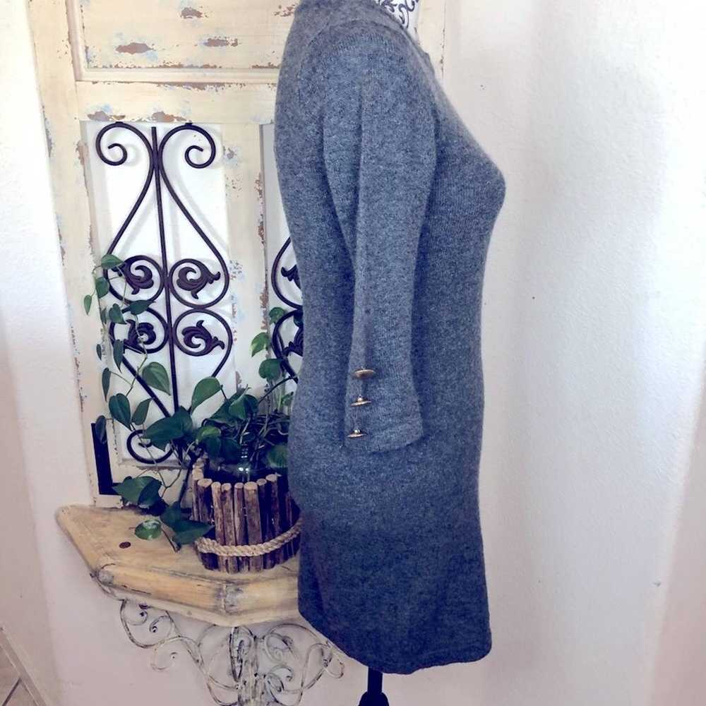 Aqua cashmere gray bodycon sweater dress XS - image 3