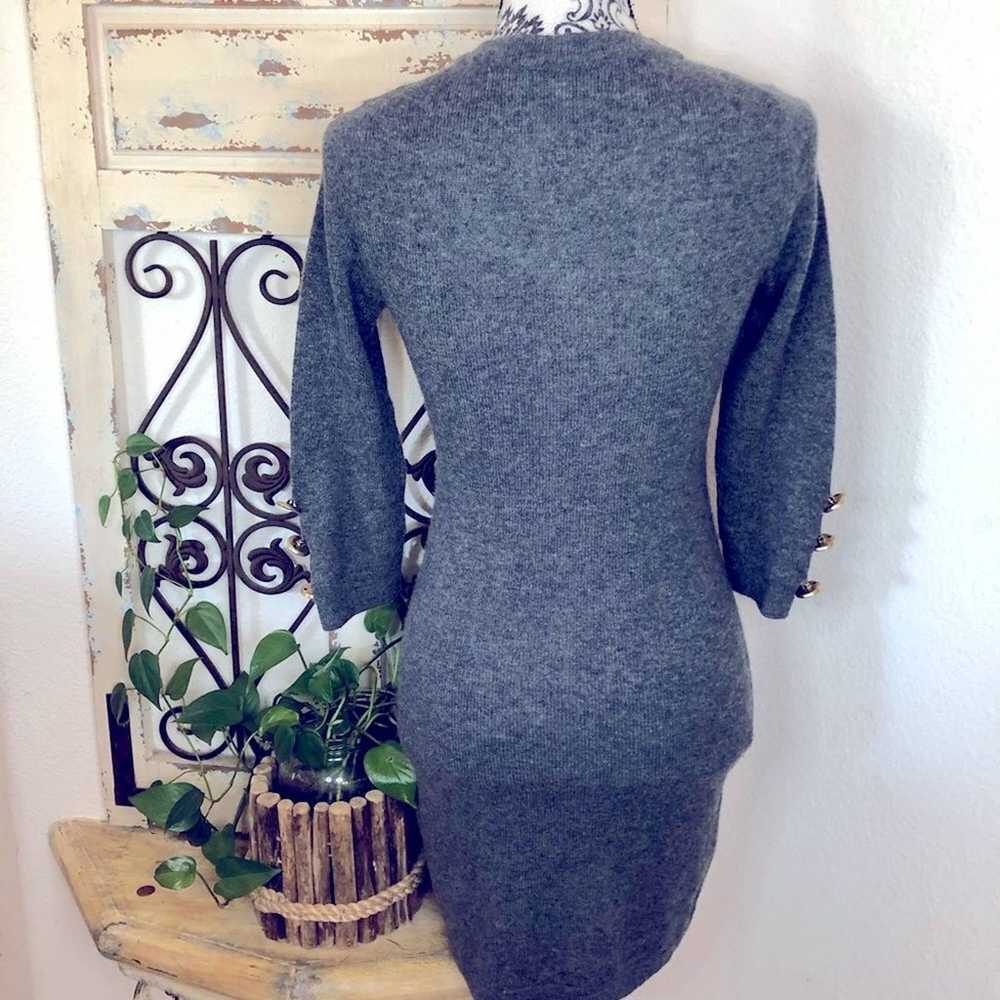Aqua cashmere gray bodycon sweater dress XS - image 4