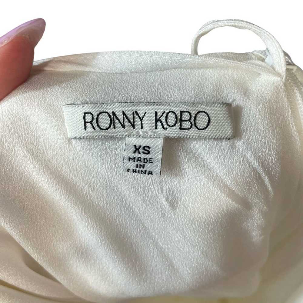 Ronny Kobo Zarma Asymmetrical Ruched Dress In Whi… - image 11