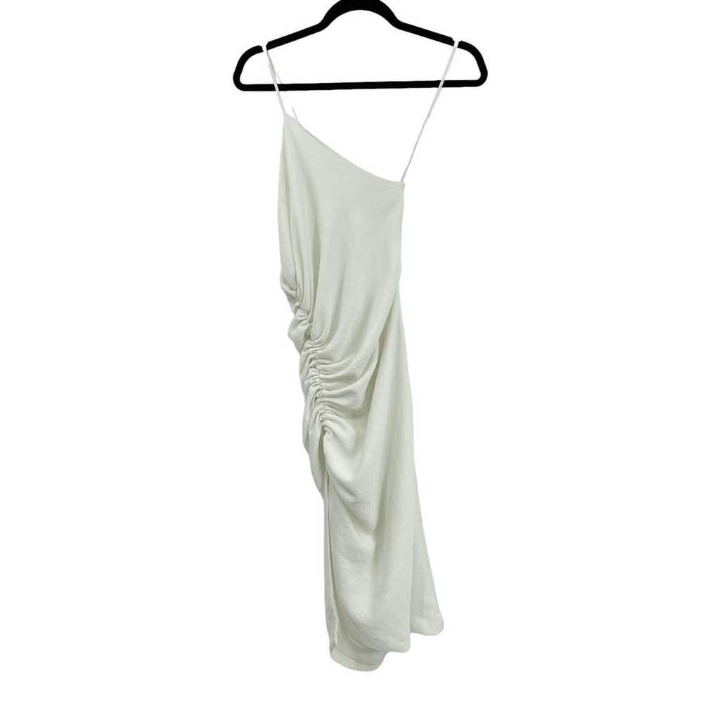 Ronny Kobo Zarma Asymmetrical Ruched Dress In Whi… - image 1