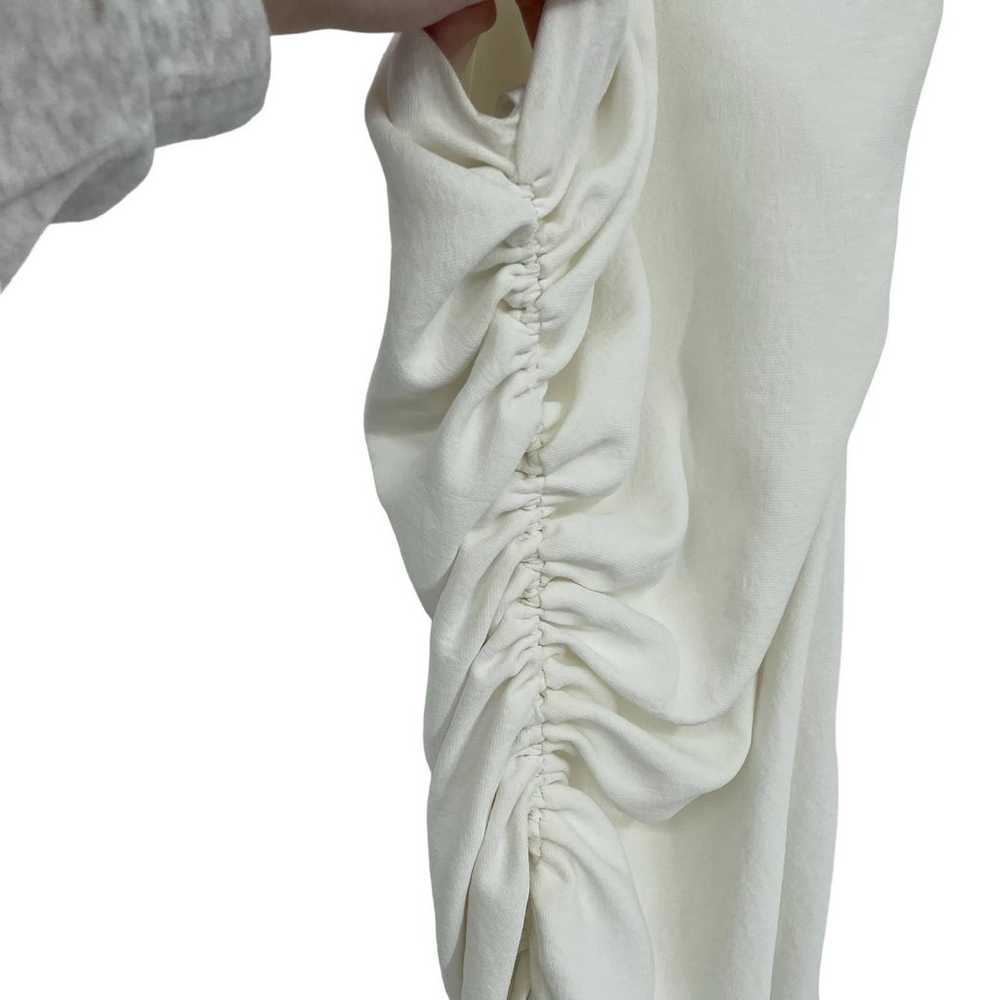 Ronny Kobo Zarma Asymmetrical Ruched Dress In Whi… - image 3