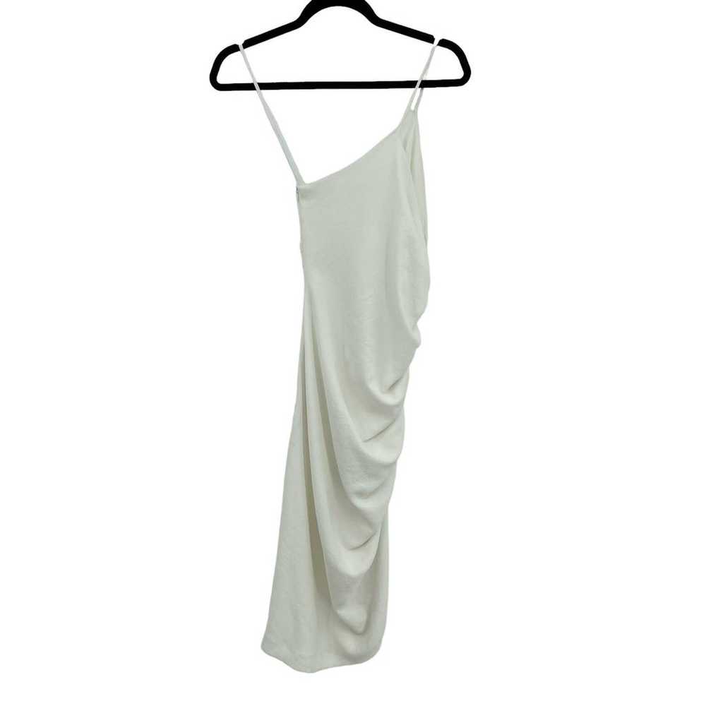 Ronny Kobo Zarma Asymmetrical Ruched Dress In Whi… - image 4