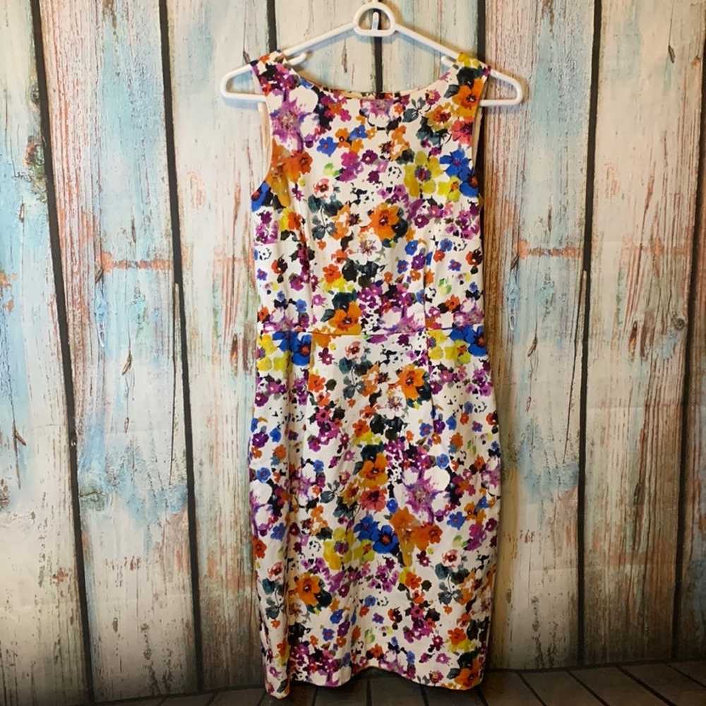 MaxMara Floral Sleeveless Dress Fully Lined Size … - image 1