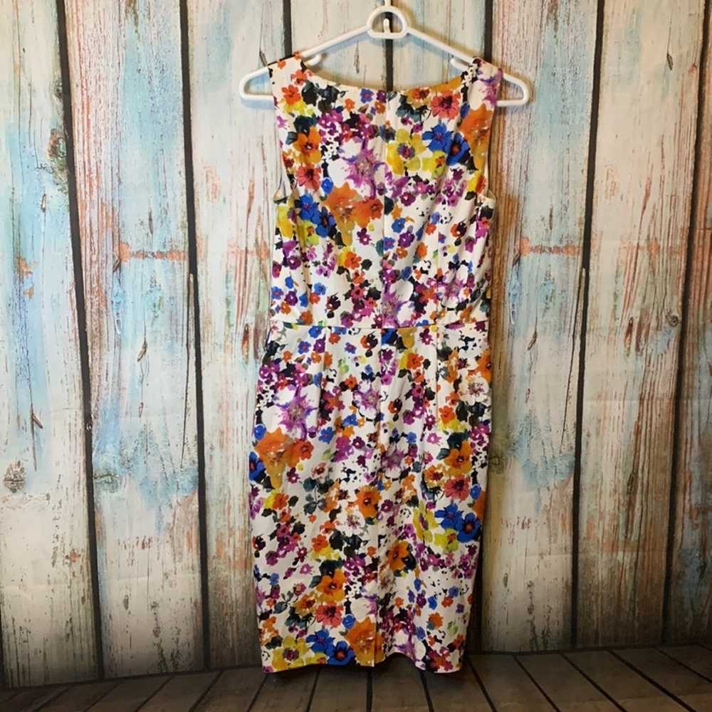 MaxMara Floral Sleeveless Dress Fully Lined Size … - image 3