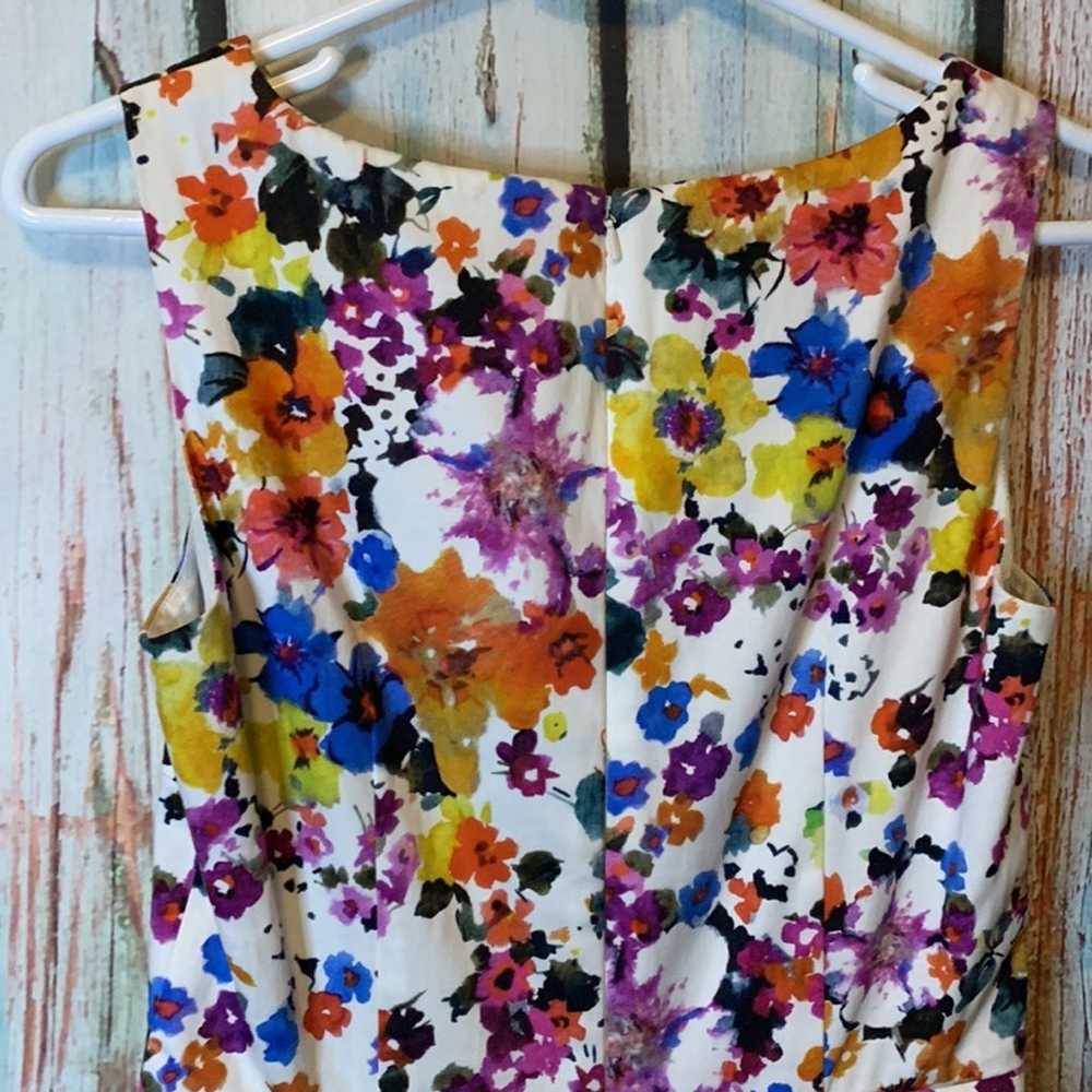 MaxMara Floral Sleeveless Dress Fully Lined Size … - image 4