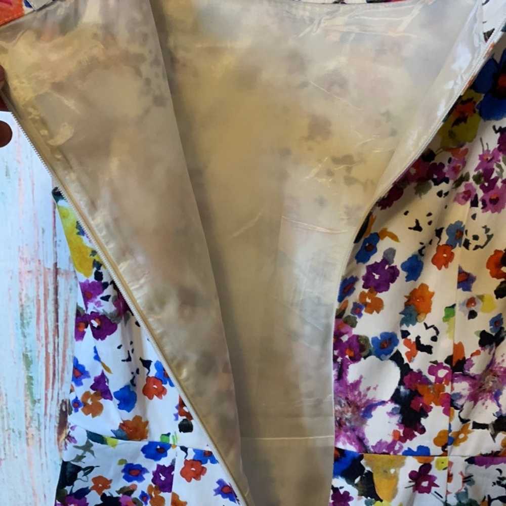 MaxMara Floral Sleeveless Dress Fully Lined Size … - image 5