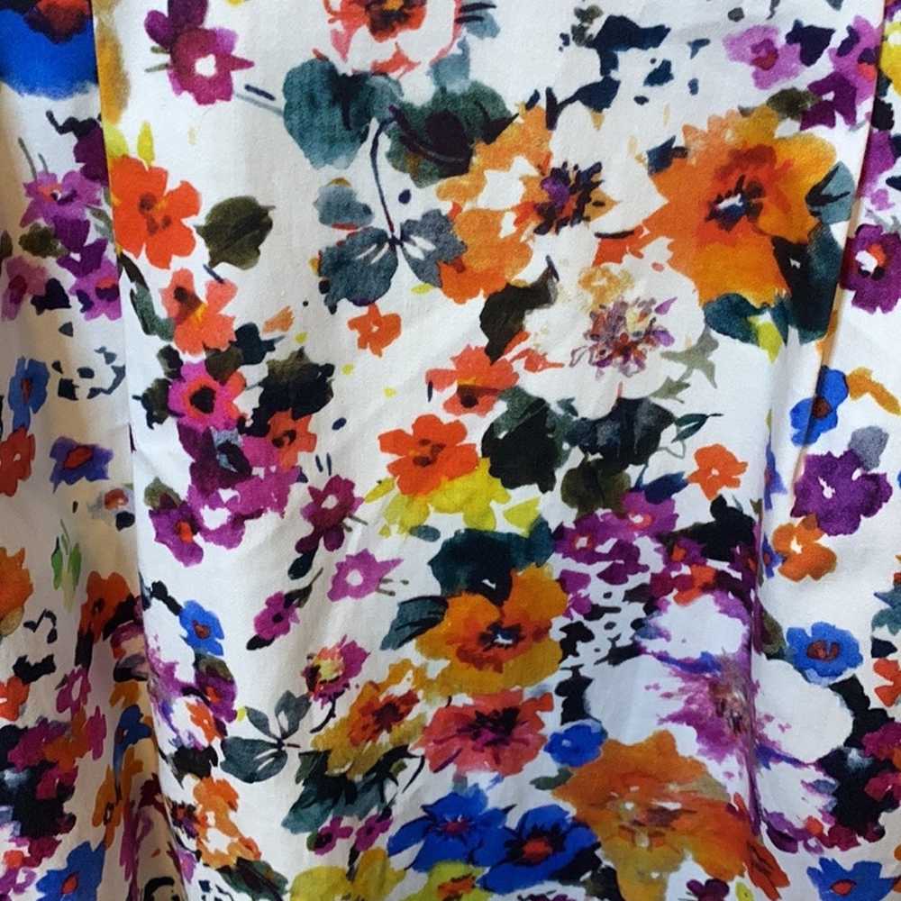 MaxMara Floral Sleeveless Dress Fully Lined Size … - image 6