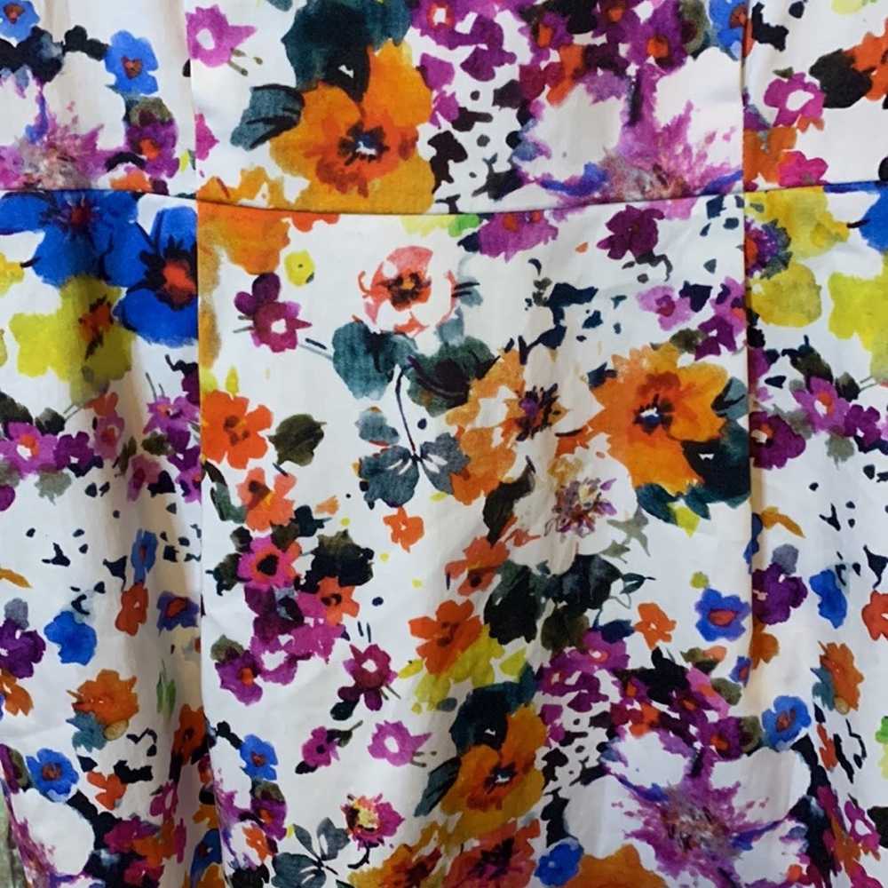 MaxMara Floral Sleeveless Dress Fully Lined Size … - image 7