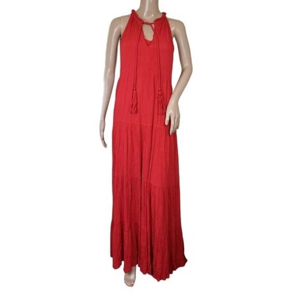 Ella Moss Red Tiered Maxi Dress - image 1