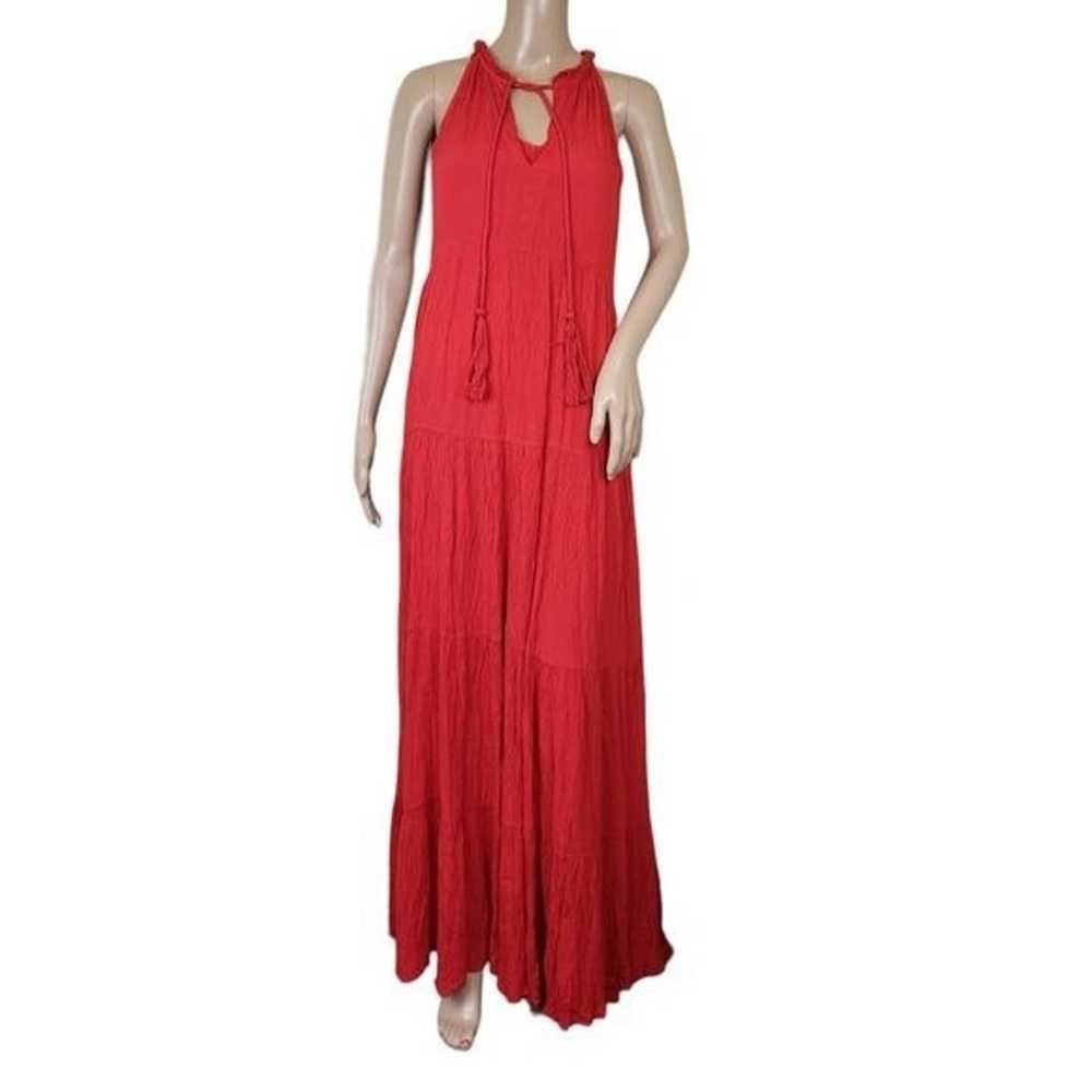 Ella Moss Red Tiered Maxi Dress - image 4