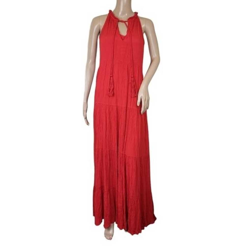 Ella Moss Red Tiered Maxi Dress - image 5