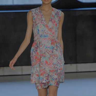 Erdem Size 4 V Neck Multicolor Layered Dress - image 1