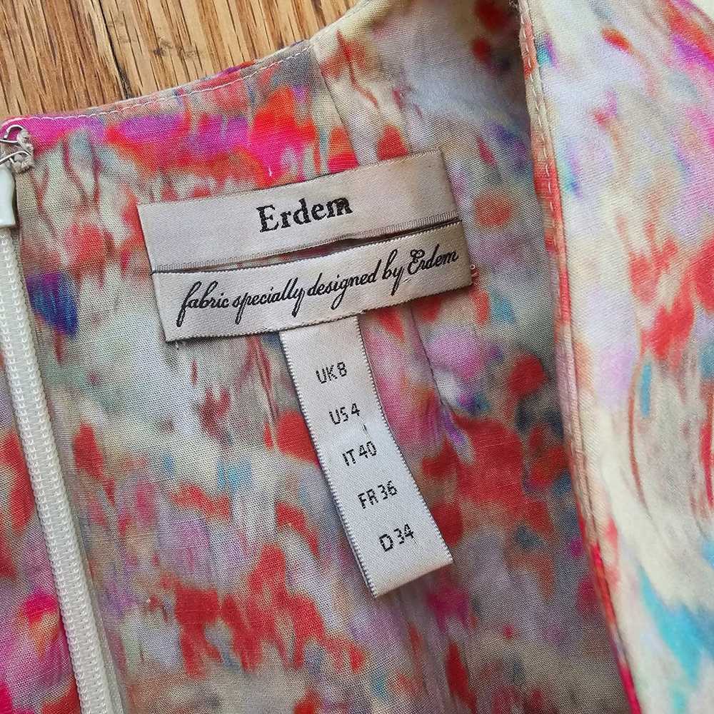 Erdem Size 4 V Neck Multicolor Layered Dress - image 5