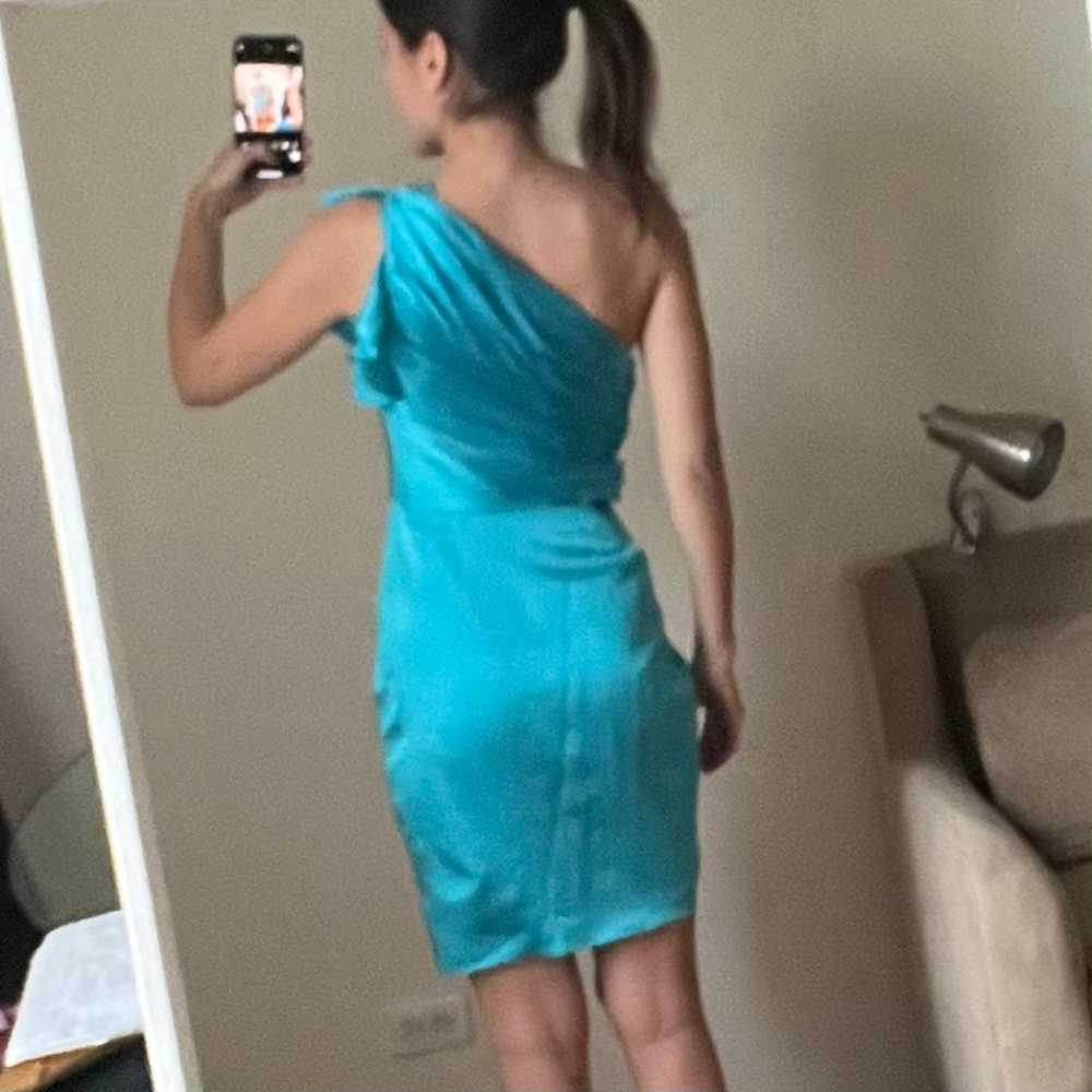 NWOT Amanda Uprichard silk mini blue dress size S… - image 4