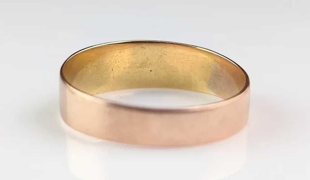 Antique 9k gold Mizpah band ring, Victorian - image 12