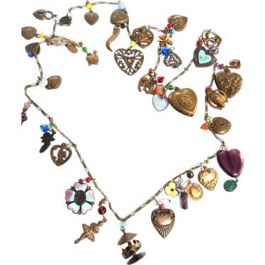 34 Heart Necklace Vintage 50s - image 1