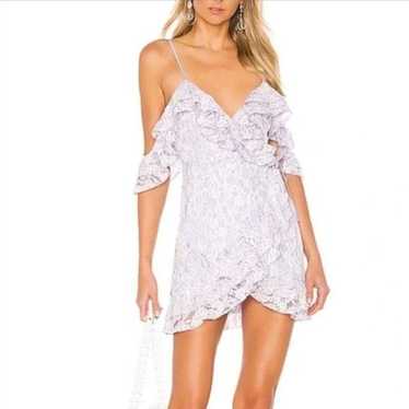 NWOT Majorelle Cold shoulder lace mini dress lave… - image 1
