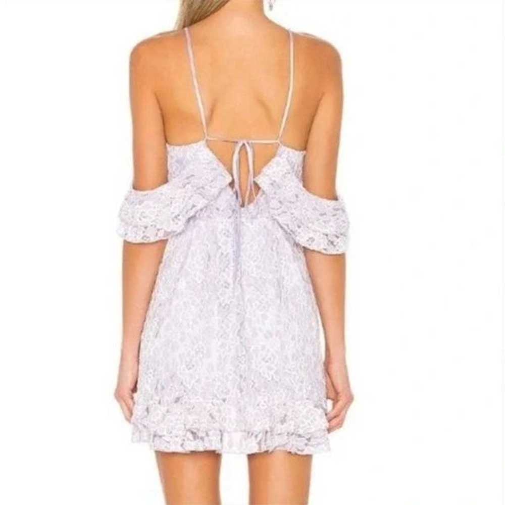 NWOT Majorelle Cold shoulder lace mini dress lave… - image 2
