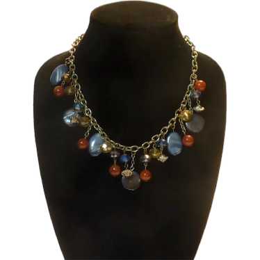 Single Strand Baubles and Beads Boho Necklace - image 1