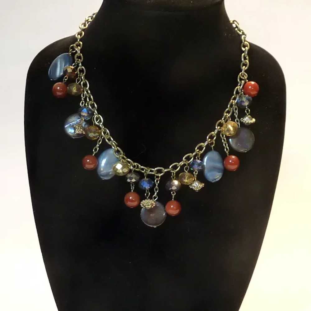 Single Strand Baubles and Beads Boho Necklace - image 3