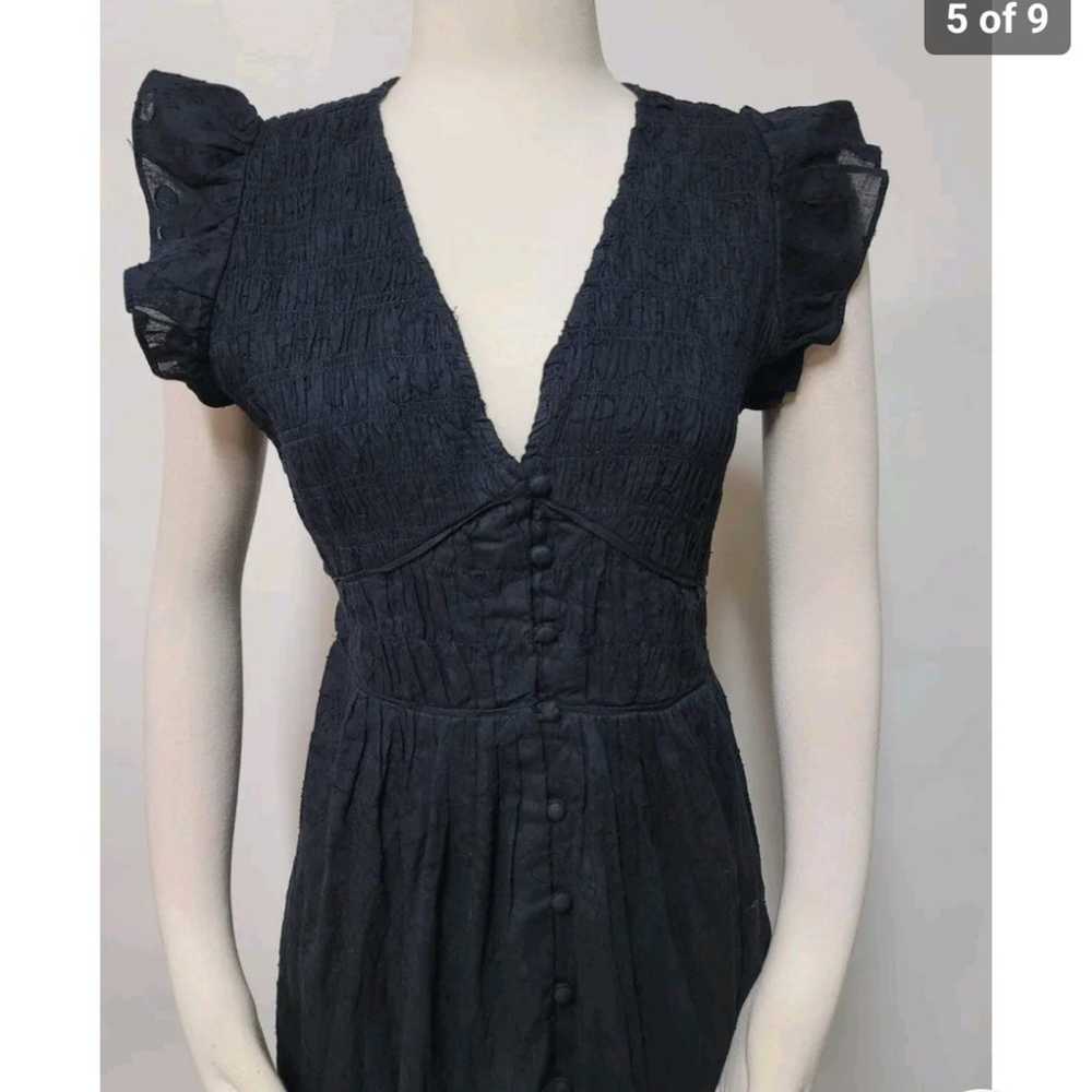 Anthropologie Smocked Ruffle Maxi Dress Size S - image 7