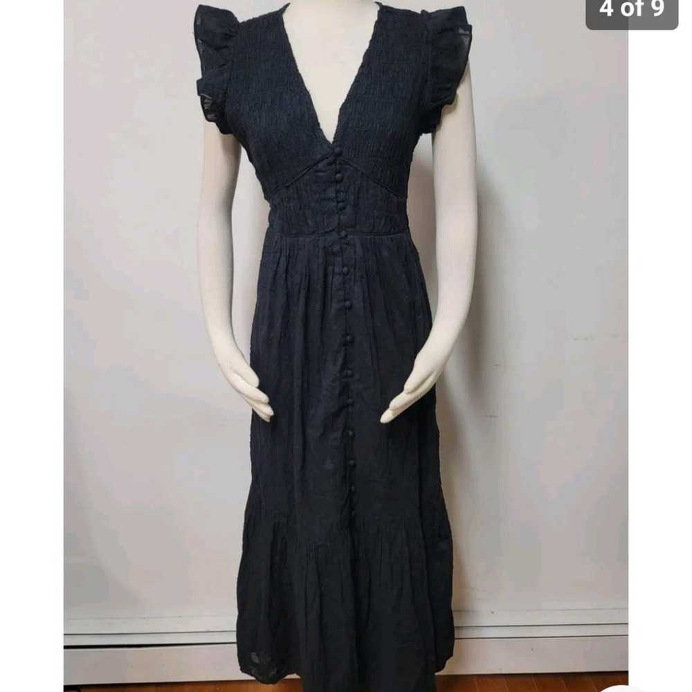 Anthropologie Smocked Ruffle Maxi Dress Size S - image 8