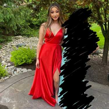 red prom dress - image 1