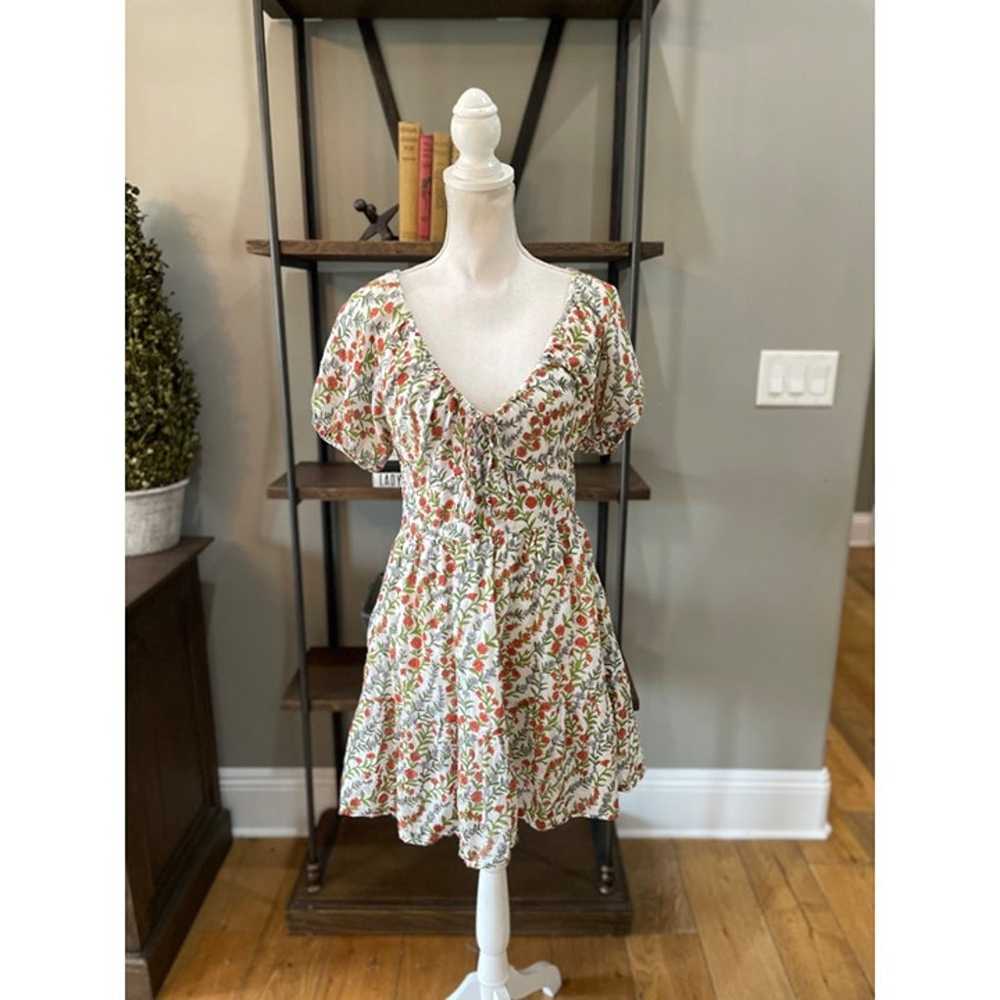 Banjanan Artemis Puff Sleeve Floral Mini Dress Wh… - image 6