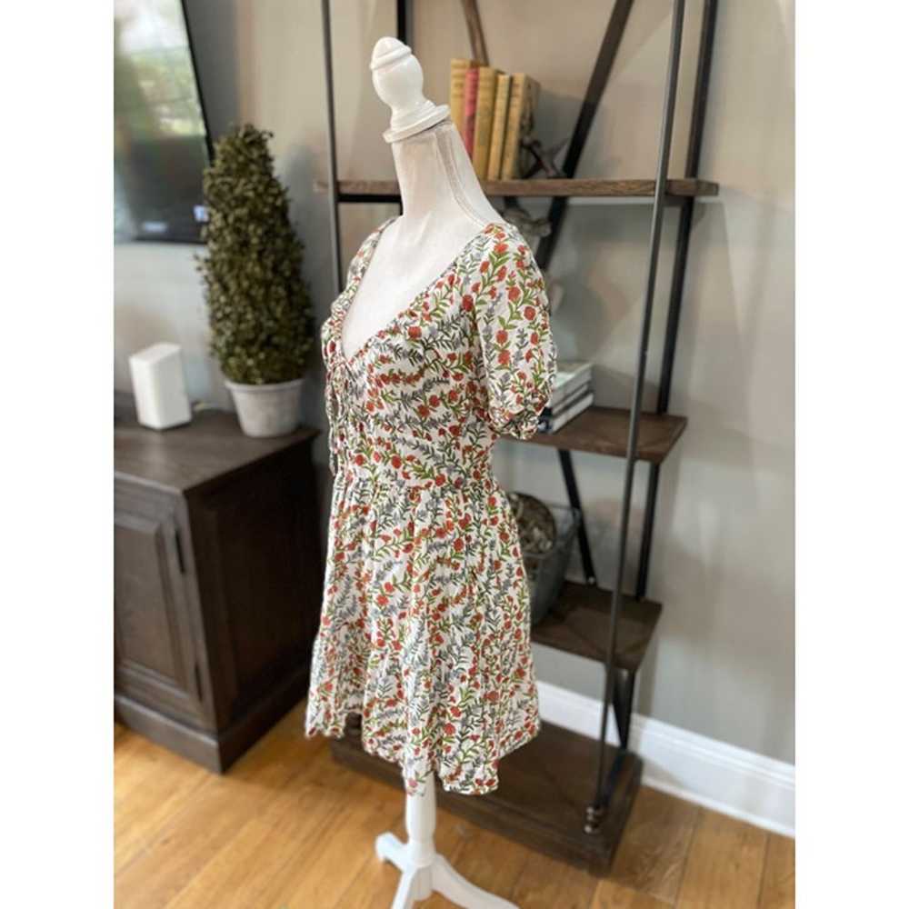 Banjanan Artemis Puff Sleeve Floral Mini Dress Wh… - image 8