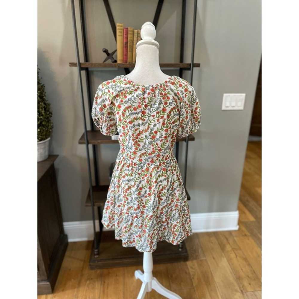 Banjanan Artemis Puff Sleeve Floral Mini Dress Wh… - image 9