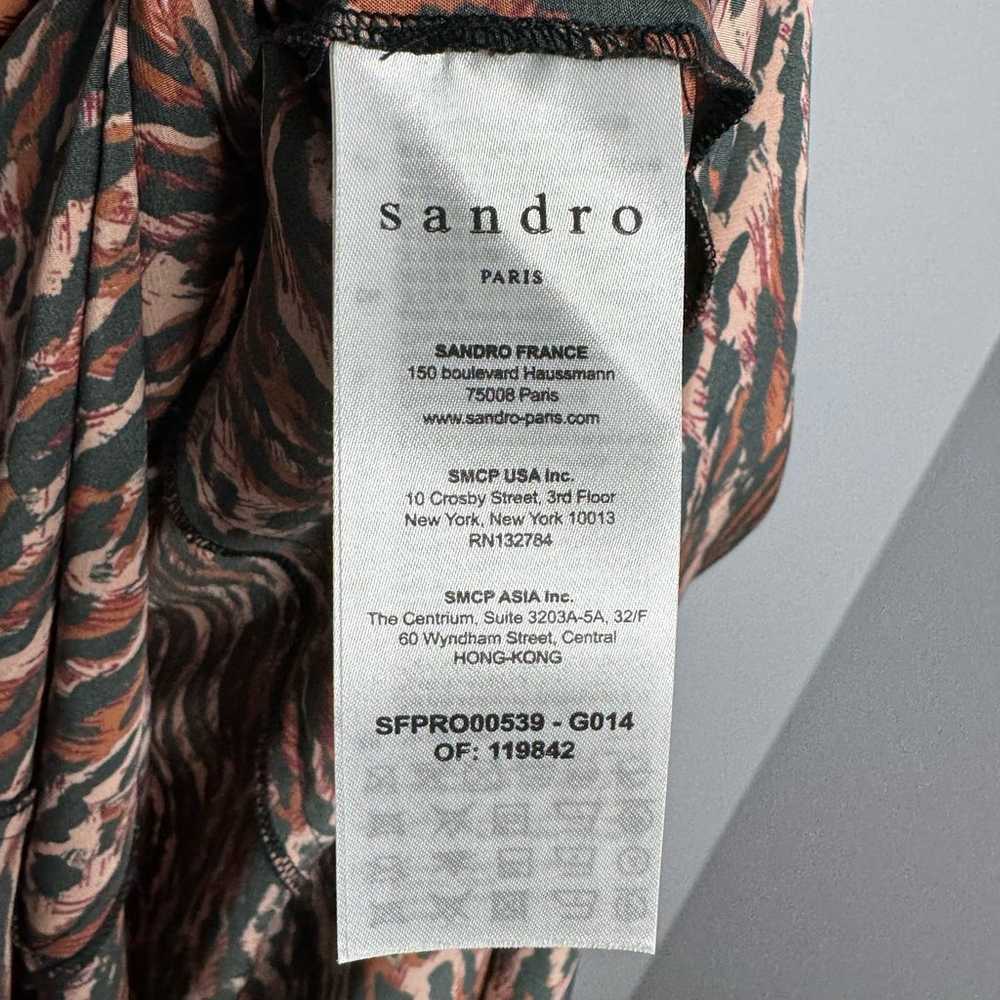 SANDRO Eliza Animal-Print Belted Midi Shirtdress - image 10