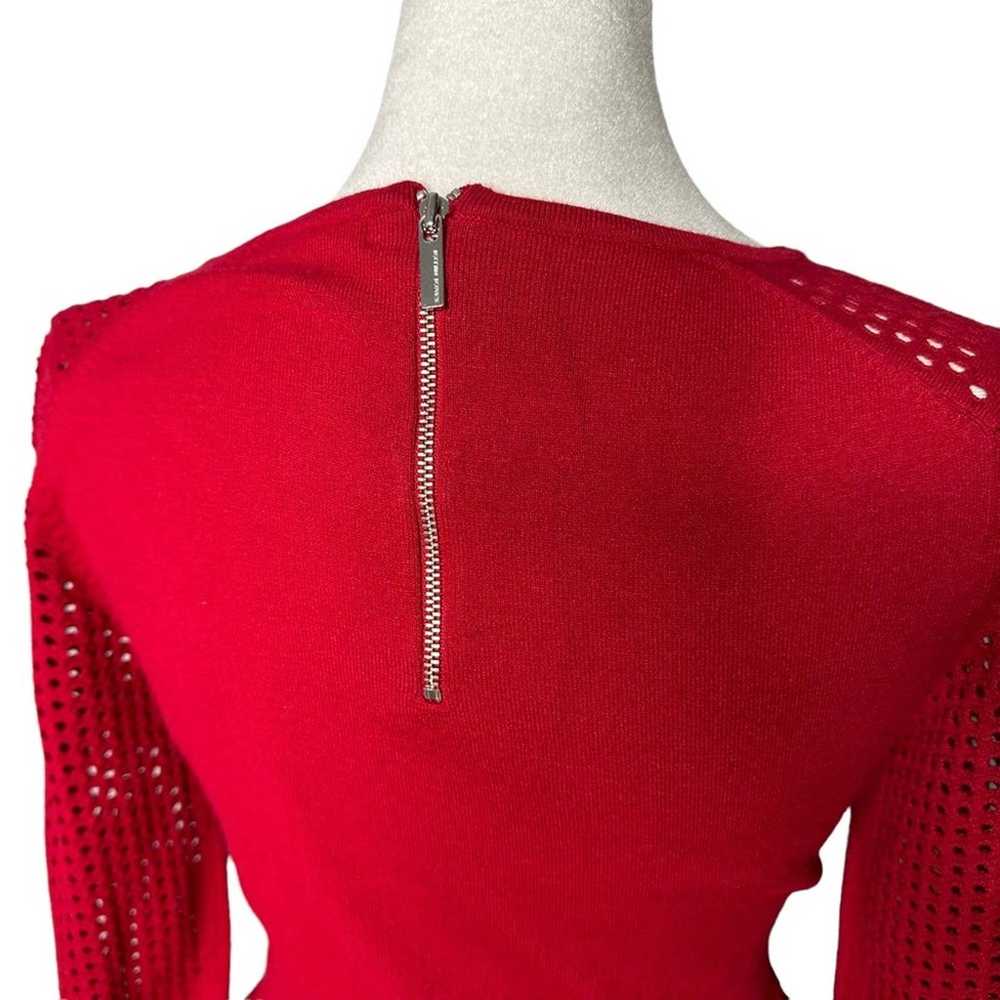 Karen Millen Red Knit Peplum Bodycon Dress - image 8