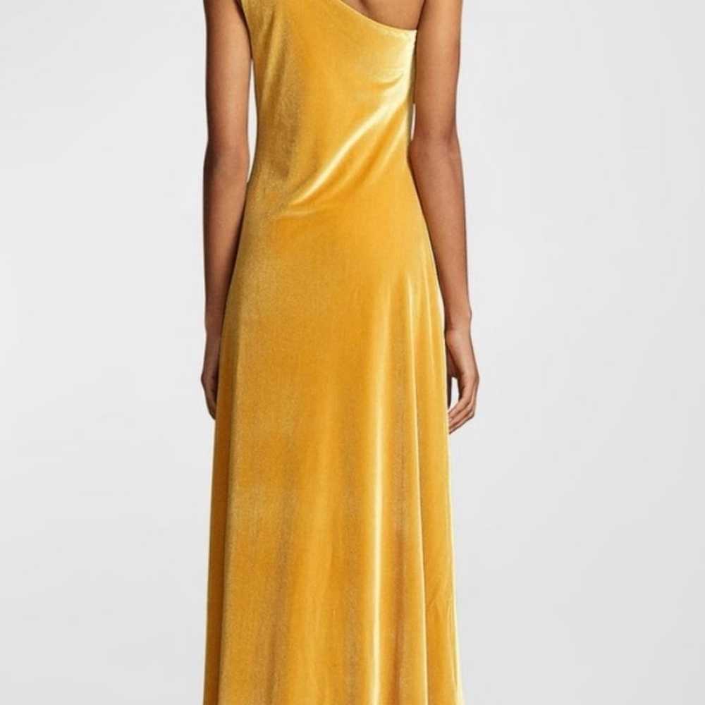 Polo Ralph Lauren One-Shoulder Velvet Gold Stretc… - image 3