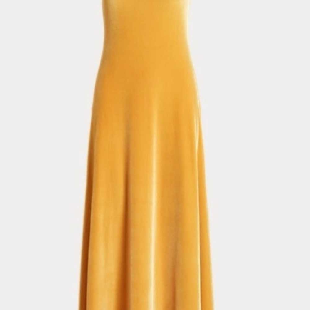 Polo Ralph Lauren One-Shoulder Velvet Gold Stretc… - image 4