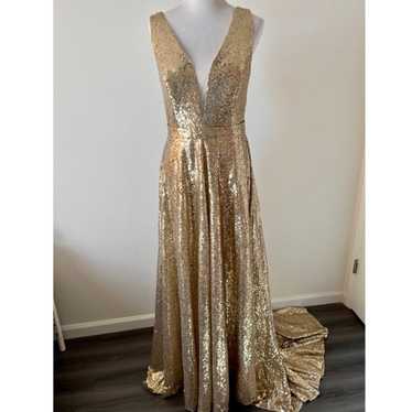 Stunning Gold Sequin Gown
