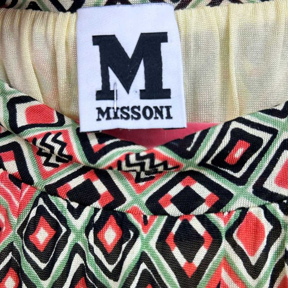 M Missoni 100% silk retro geometric print sleevel… - image 3