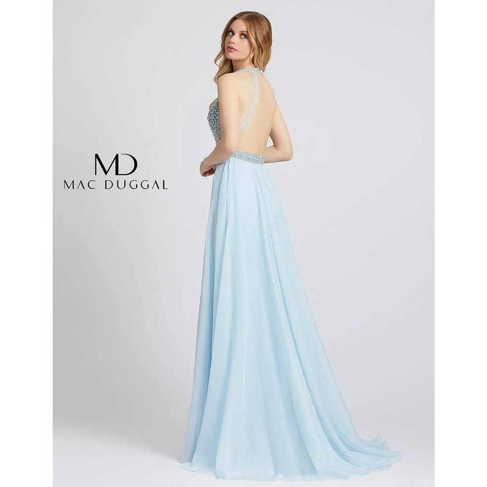 Mac Duggal Long Party Elsa Gown Beaded Bodice Ice… - image 3