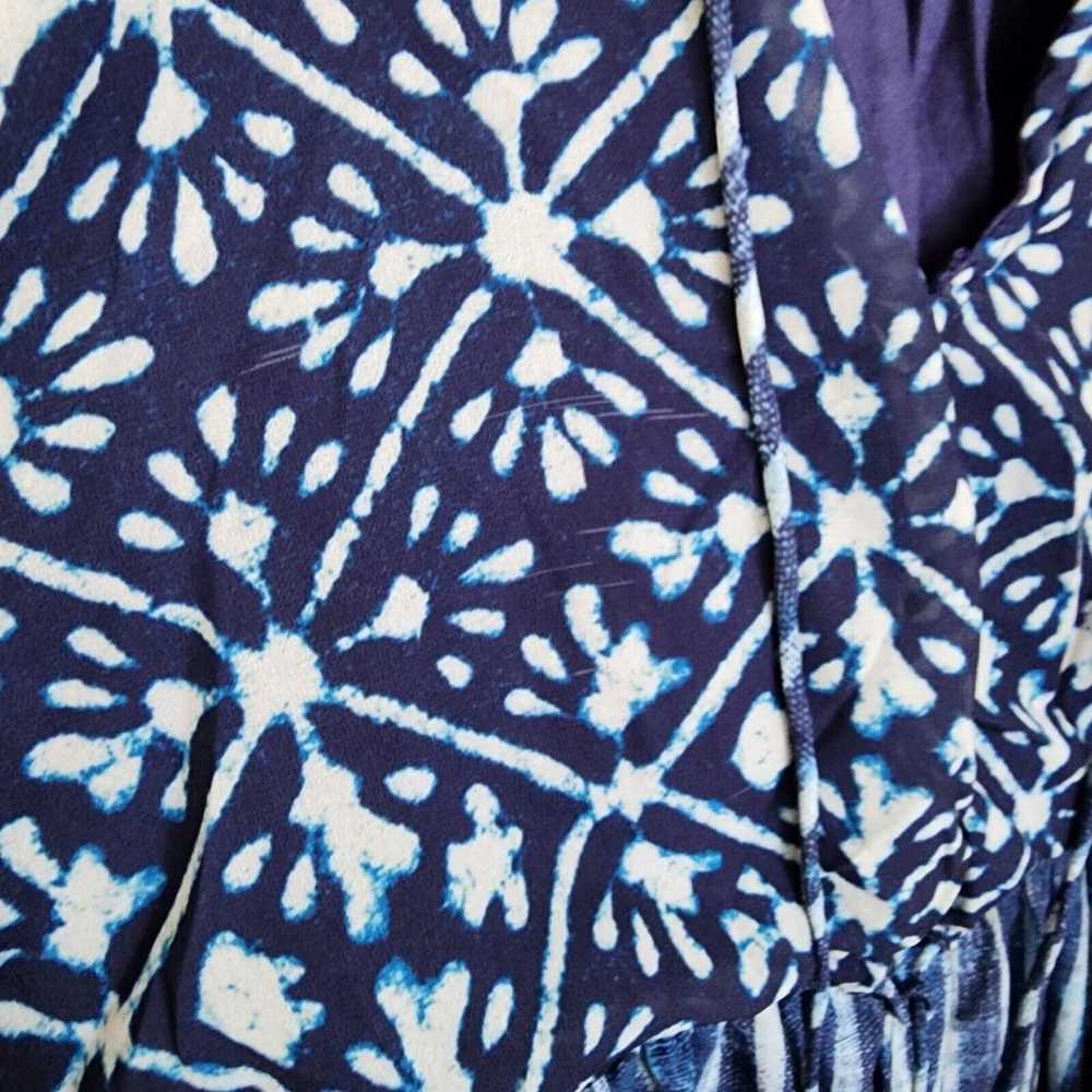 $409 Hemant & Nandita Women's Blue Wht Embroidere… - image 12