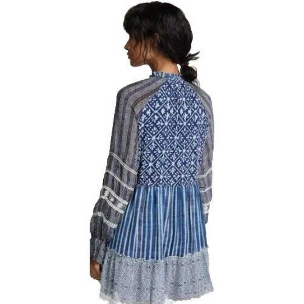 $409 Hemant & Nandita Women's Blue Wht Embroidere… - image 2