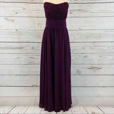 Mori Lee purple strapless ruched size 14 - image 1