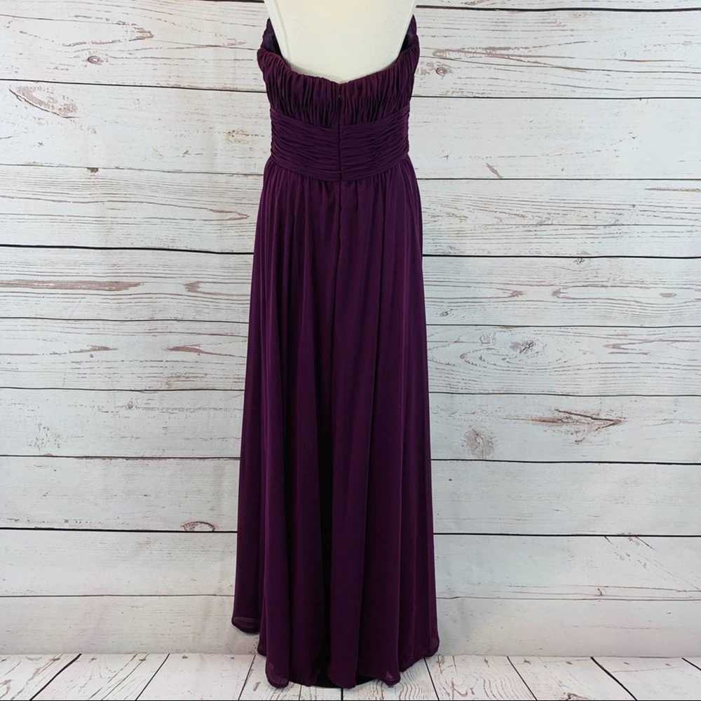 Mori Lee purple strapless ruched size 14 - image 4