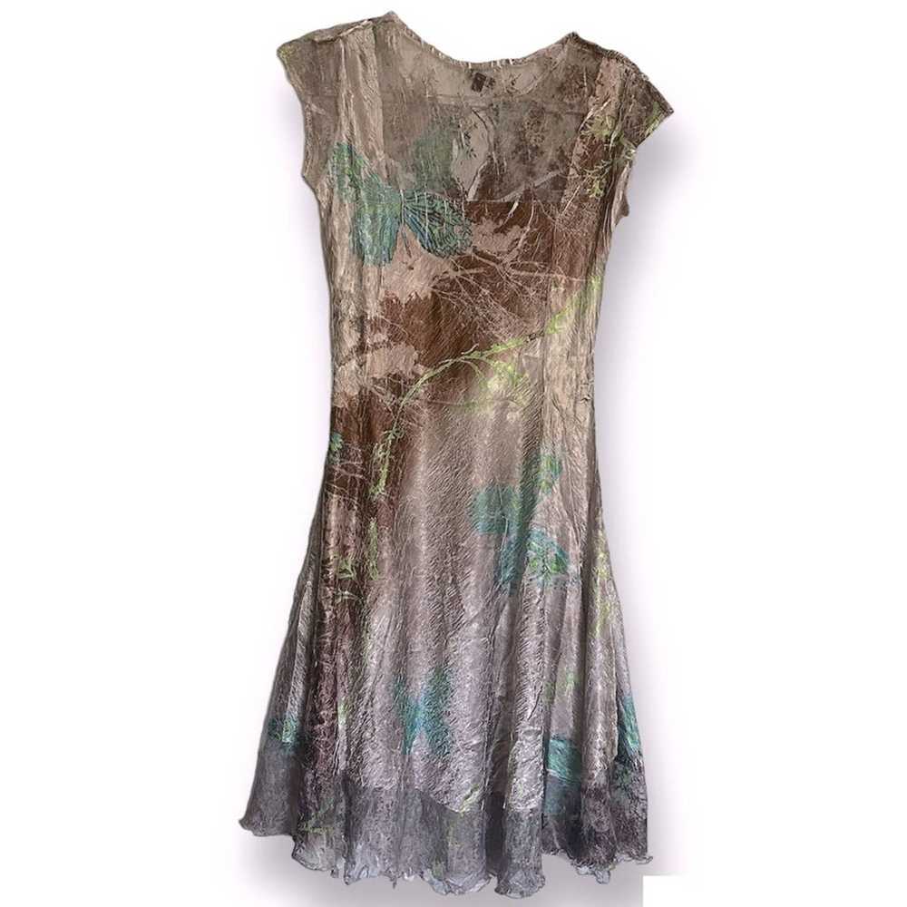 KOMAROV Charmeuse and Lace Butterfly Dress | Large - image 2