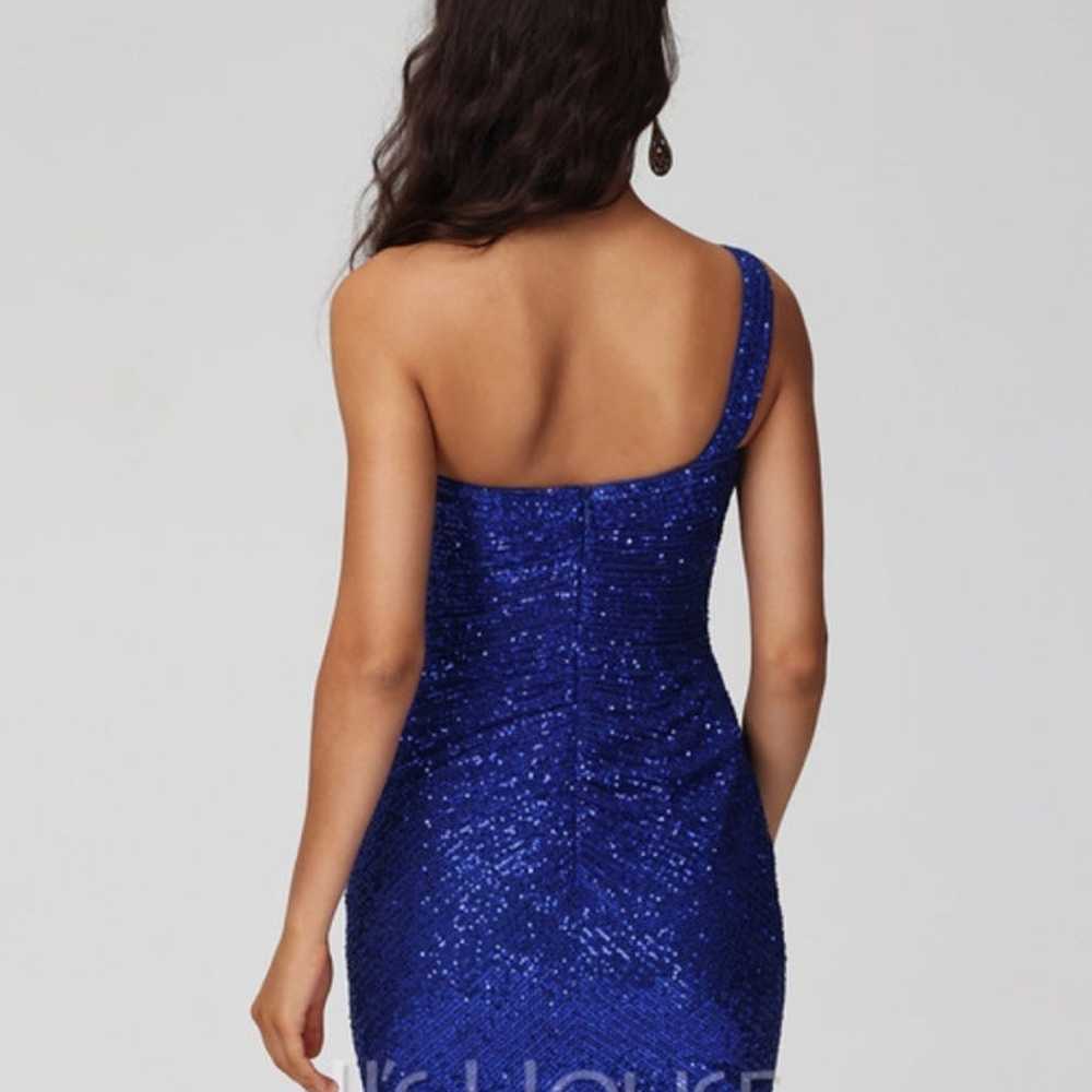 Blue Sequin Homecoming / Short Prom Dress - image 3